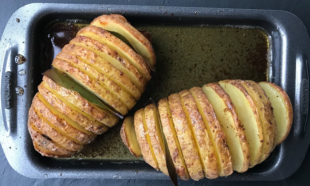 Stevie Parle's hasselback potatoes.