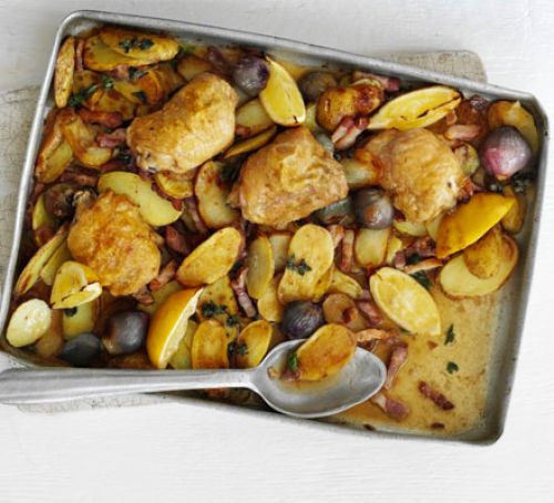 Lemon & oregano chicken traybake